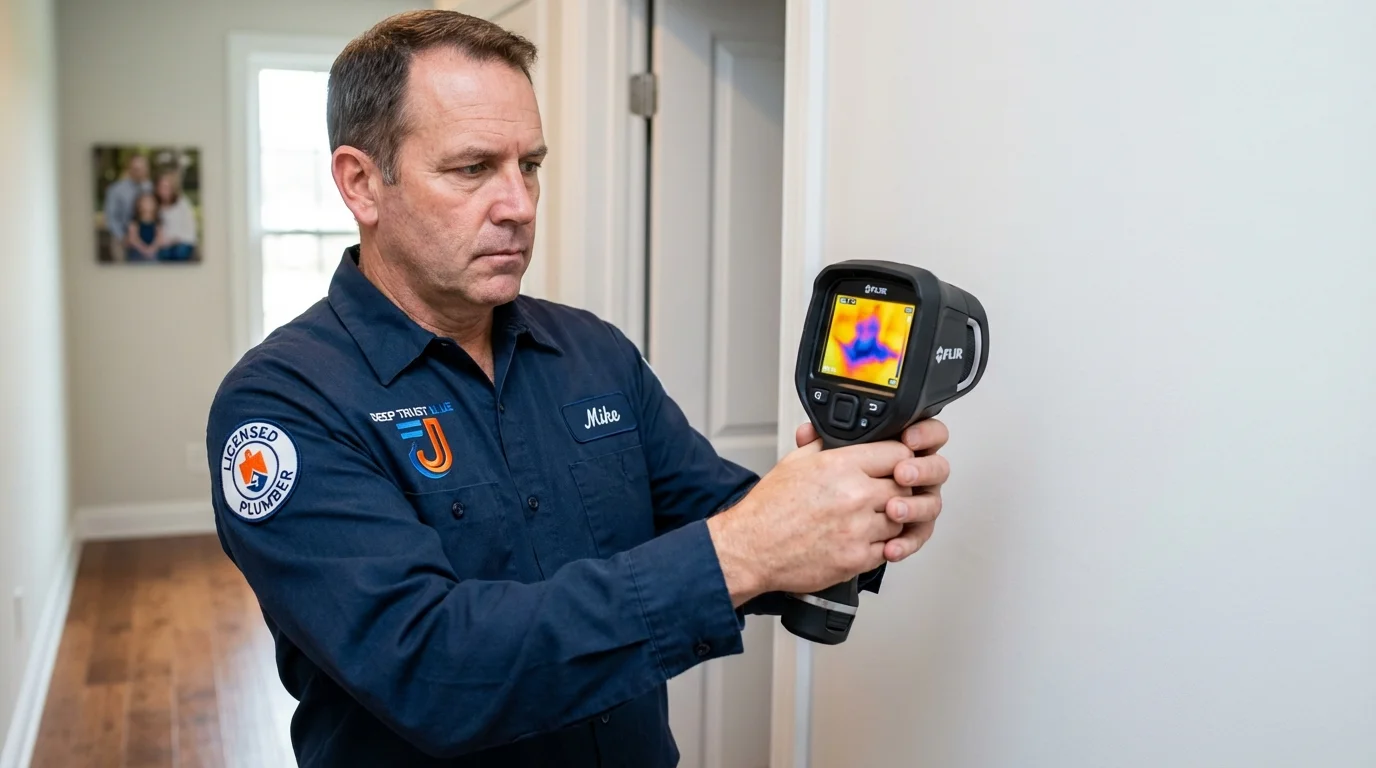 Thermal imaging leak detection by Johns Plumbing LLC in Buckfield